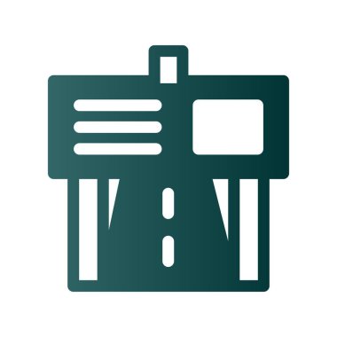 Yol Bayrağı Gradyan Vektör Simgesi Tasarımı