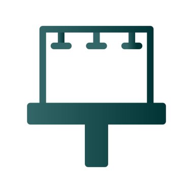 Billboard Glyph Gradyan Vektör Simgesi Tasarımı