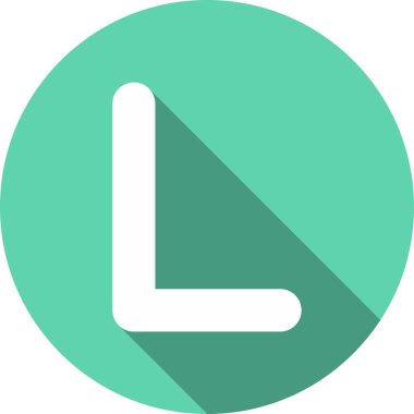 L Glyph Çember Vektör Simgesi Tasarımı