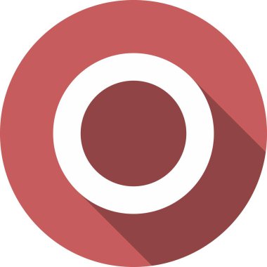 O Glyph Çember Vektör Simgesi Tasarımı