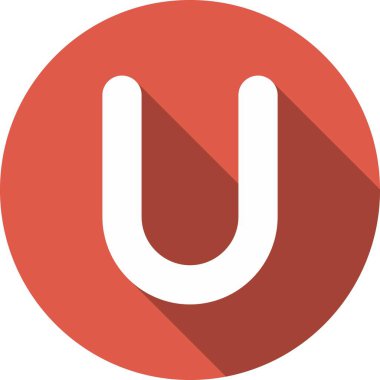  U Glyph Çember Vektör Simgesi Tasarımı