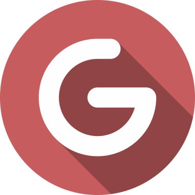 G Glyph Çember Vektör Simgesi Tasarımı