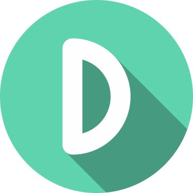 D Glyph Çember Vektör Simgesi Tasarımı