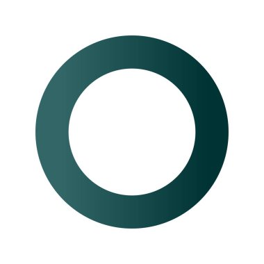 O Glyph Gradyan Vektör Simgesi Tasarımı