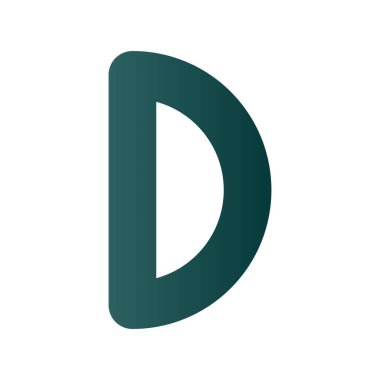 D Glyph Gradyan Vektör Simgesi Tasarımı