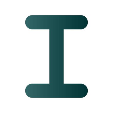 I Glyph Gradyan Vektör Simgesi Tasarımı