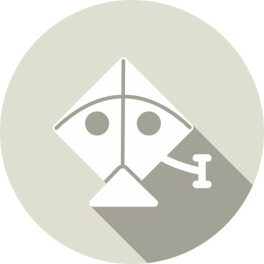 Kite Glyph Çember Vektör Simgesi Tasarımı