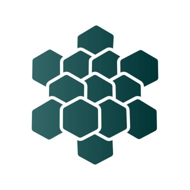 Bal Tarağı Kabartması Gradyan Vektör Simgesi Tasarımı