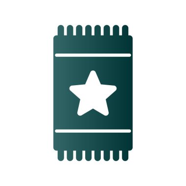 Rug Glyph Gradyan Vektör Simgesi Tasarımı