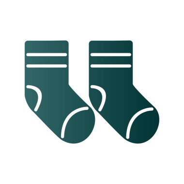  Çorap Kabartma Gradyan Vektör Simgesi Tasarımı
