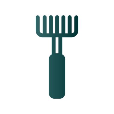 Tırmık Kabartma Gradyan Vektör Simgesi Tasarımı