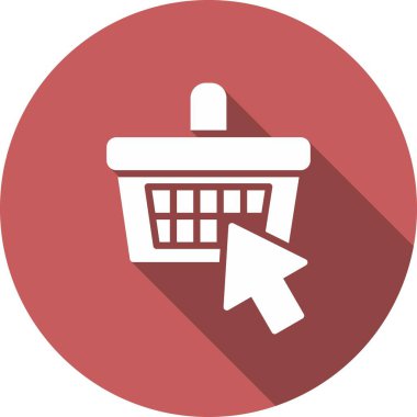 Sepet Kabartma Çemberi Vektör Simgesi Tasarımı