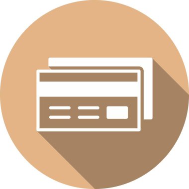 Kredi Kartı Kabartma Çemberi Vektör Simgesi Tasarımı