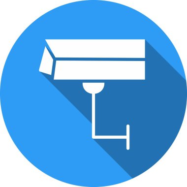 Cctv Glyph Çember Vektör Simgesi Tasarımı