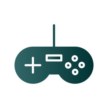 Oyun Glyph Gradyan Vektör Simgesi Tasarımı