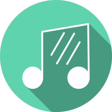  Müzik Kabartma Çemberi Vektör Simgesi Tasarımı