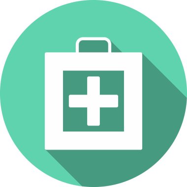 İlk Yardım Kabartma Çemberi Vektör Simgesi Tasarımı