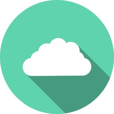 Bulut Kabartma Çemberi Vektör Simgesi Tasarımı