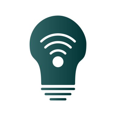 Ampul Kabartması Gradyan Vektör Simgesi Tasarımı