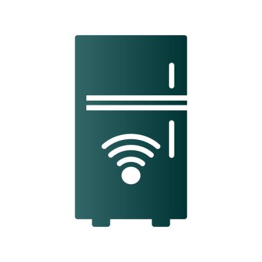 Buzdolabı Gradyan Vektör Simgesi Tasarımı