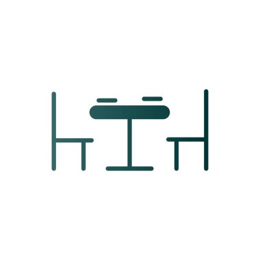 Glyph Gradyan Vektör Simgesi Tasarımı Yiyor