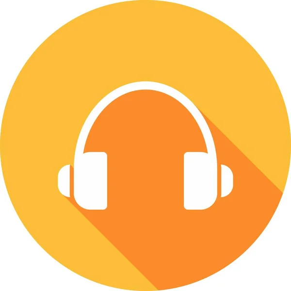 Ακουστικά Glyph Circle Vector Icon Desig — Διανυσματικό Αρχείο