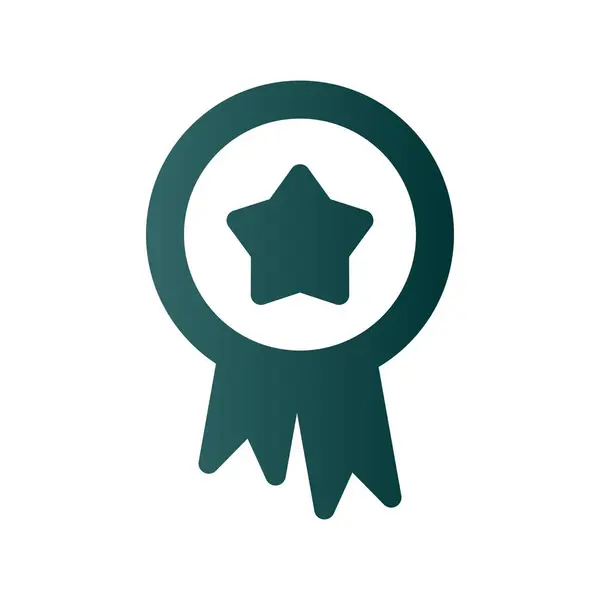 Badge Glyph Gradient Vector Icon Desig — Stock Vector