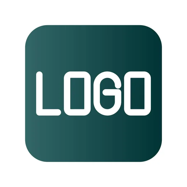 Logo Glyph Gradient Vector Icon Desig — Stockvektor