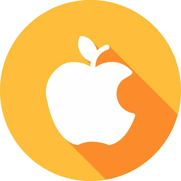 Icône Vectorielle Cercle Glyphe Pomme Desig — Image vectorielle