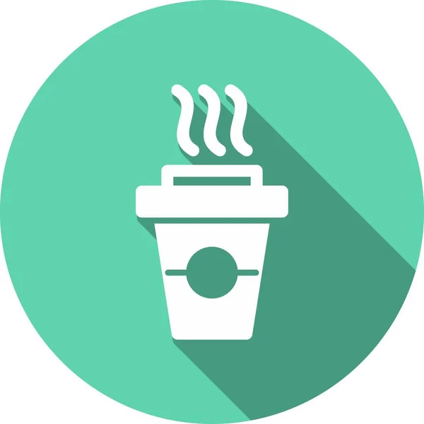 Kaffeetasse Glyph Circle Vector Icon Desig — Stockvektor