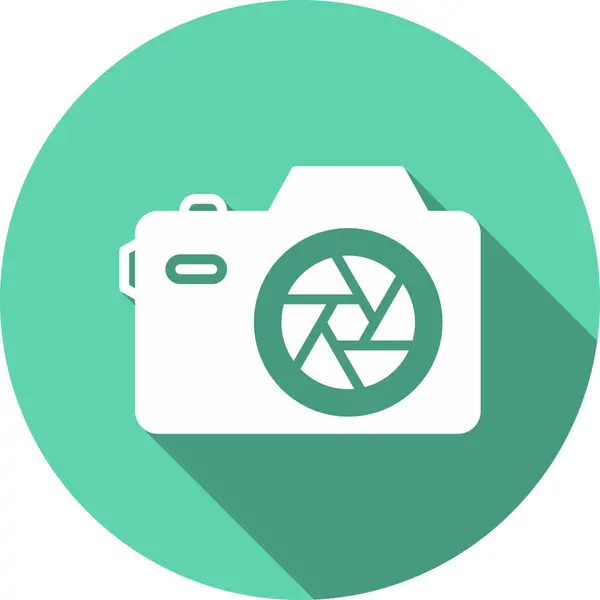 Kamera Glyph Circle Vector Icon Desig — Stockvektor