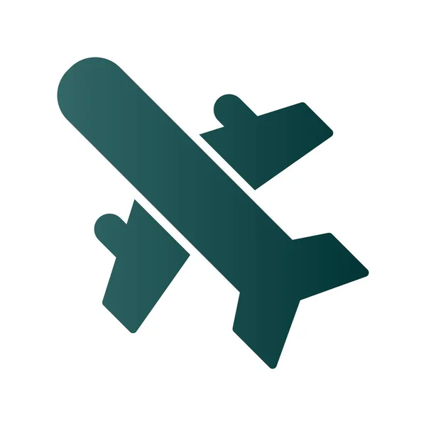 Icône Vectorielle Gradient Glyphe Avion Desig — Image vectorielle