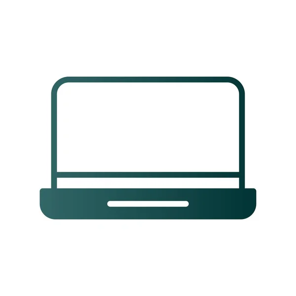 Laptop Glyph Gradient Vector Icon Desig — Stock Vector