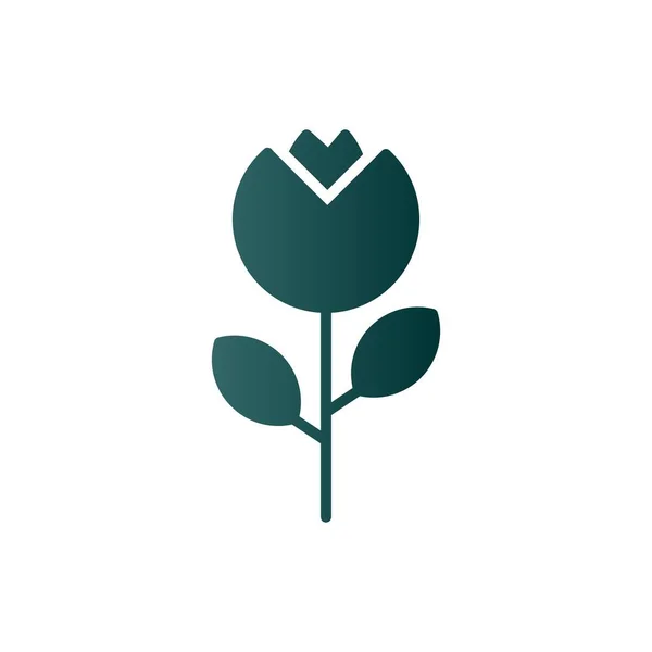 Flower Glyph Gradient Vector Icon Desig — Stockvektor