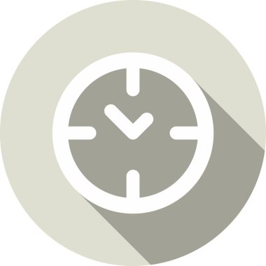 Saat Kabartma Çemberi Vektör Simgesi Tasarımı