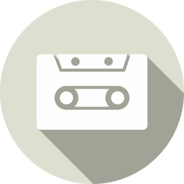 Kaset Kabartma Çemberi Vektör Simgesi Tasarımı