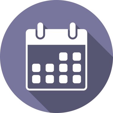 Takvim Glyph Çember Vektör Simgesi Tasarımı