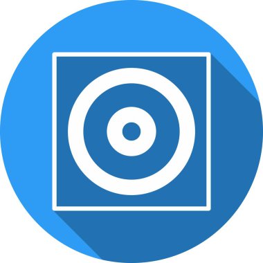 Sözcü Glyph Çember Vektör Simgesi Tasarımı