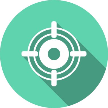  Hedef Glyph Çember Vektör Simgesi Tasarımı