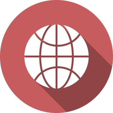 Dünya Kabartma Çemberi Vektör Simgesi Tasarımı