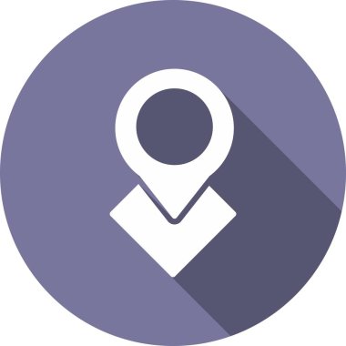 Gps Glyph Çember Vektör Simgesi Tasarımı