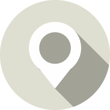 Konum Glyph Çember Vektör Simgesi Tasarımı