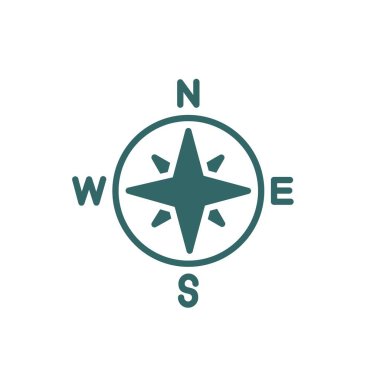 Pusula Gradyan Vektör Simgesi Tasarımı