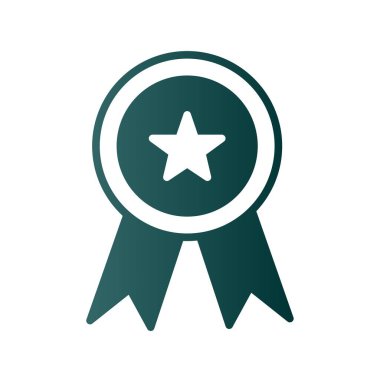 Madalya Gradyan Vektör Simgesi Tasarımı