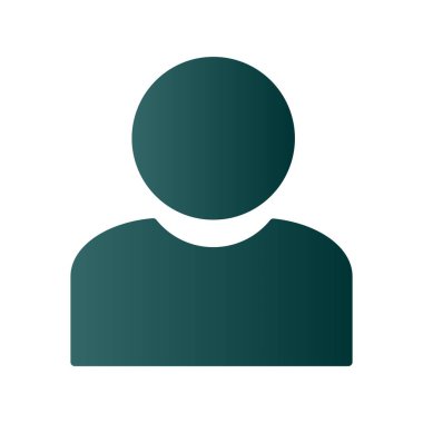 Kişi Glyph Gradyan Vektör Simgesi Tasarımı