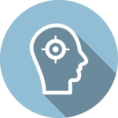 Hedef Glyph Çember Vektör Simgesi Tasarımı