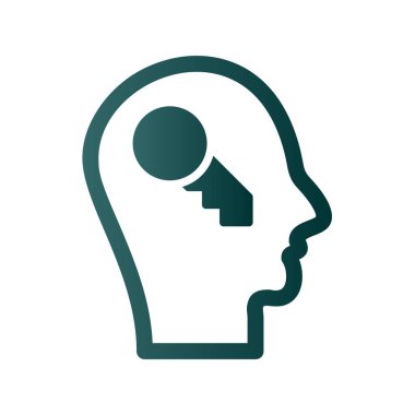 Anahtar Glyph Gradyan Vektör Simgesi Tasarımı