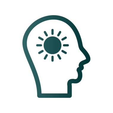 Güneş Kabartması Gradyan Vektör Simgesi Tasarımı