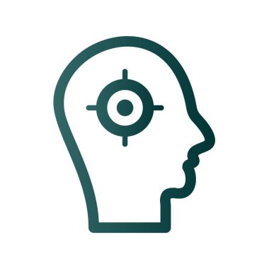 Hedef Glyph Gradyan Vektör Simgesi Tasarımı