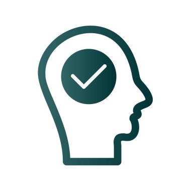  Tick Glyph Gradyan Vektör Simgesi Tasarımı